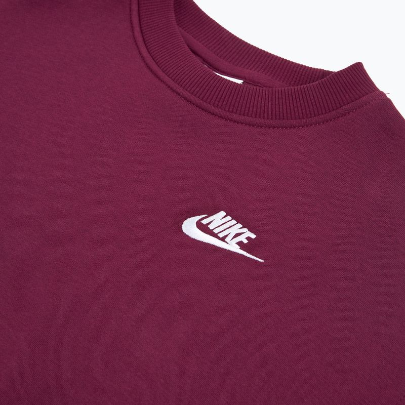 Bluza dziecięca Nike Sportswear Club Fleece bordeaux/white 3
