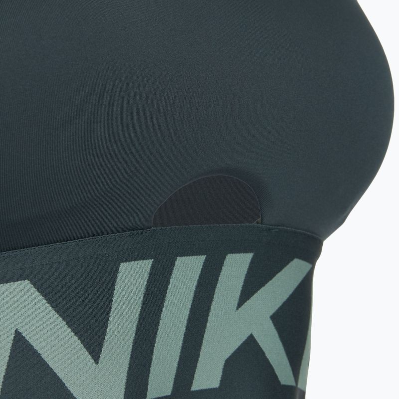 Biustonosz treningowy Nike Pro Indy Plunge seaweed/clay green/white 8