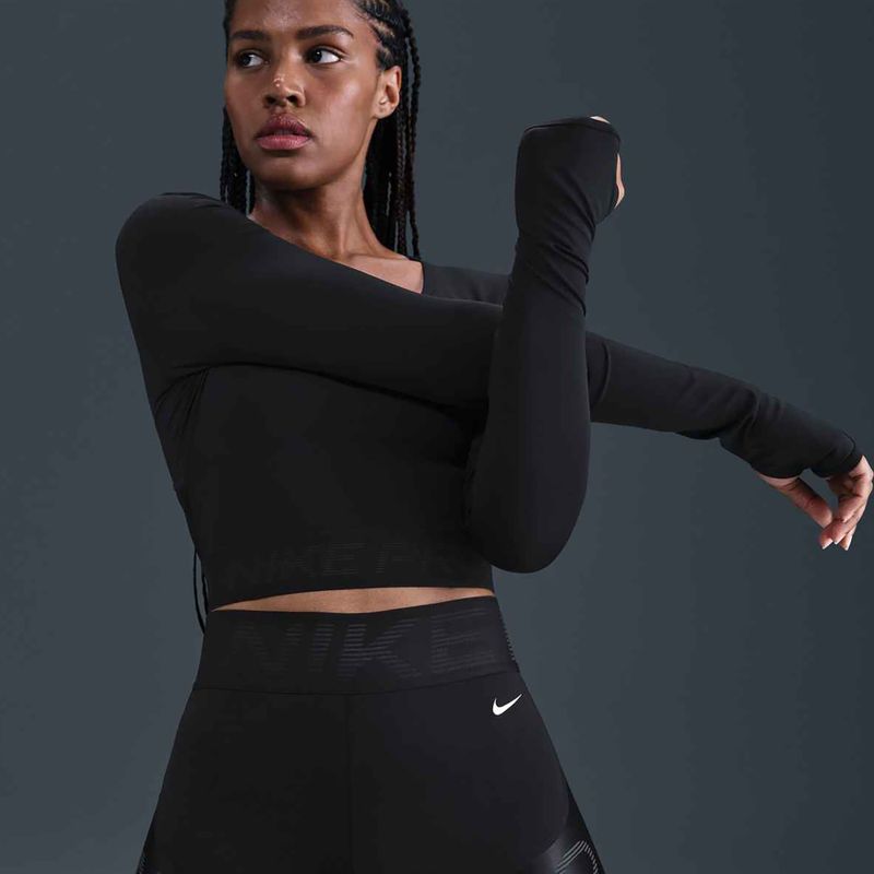 Spodenki damskie Nike Pro Sculpt High Waisted 5" Biker black/anthracite/white 13