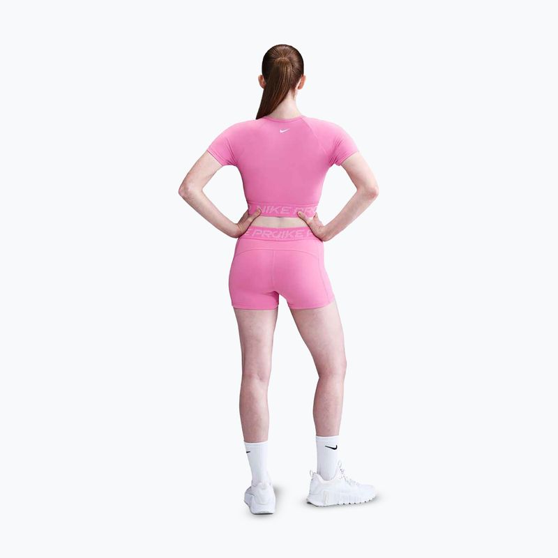 Top treningowy damski Nike Pro Dri-Fit Graphic Cropped playful pink/pink foam/white 3