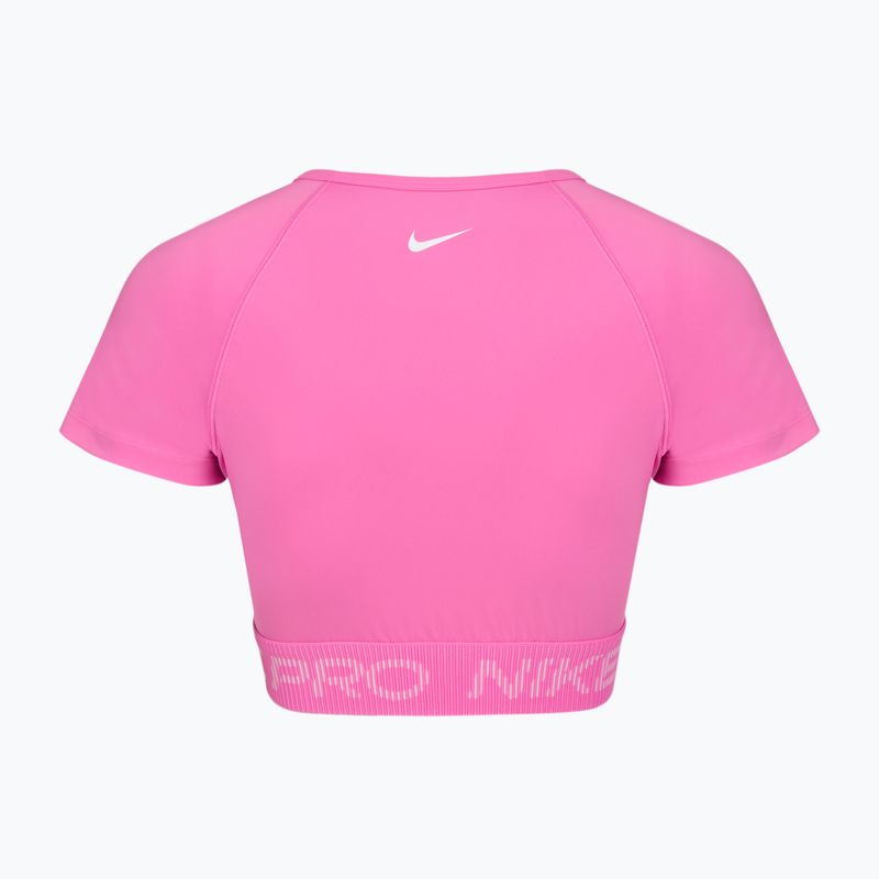 Top treningowy damski Nike Pro Dri-Fit Graphic Cropped playful pink/pink foam/white 8