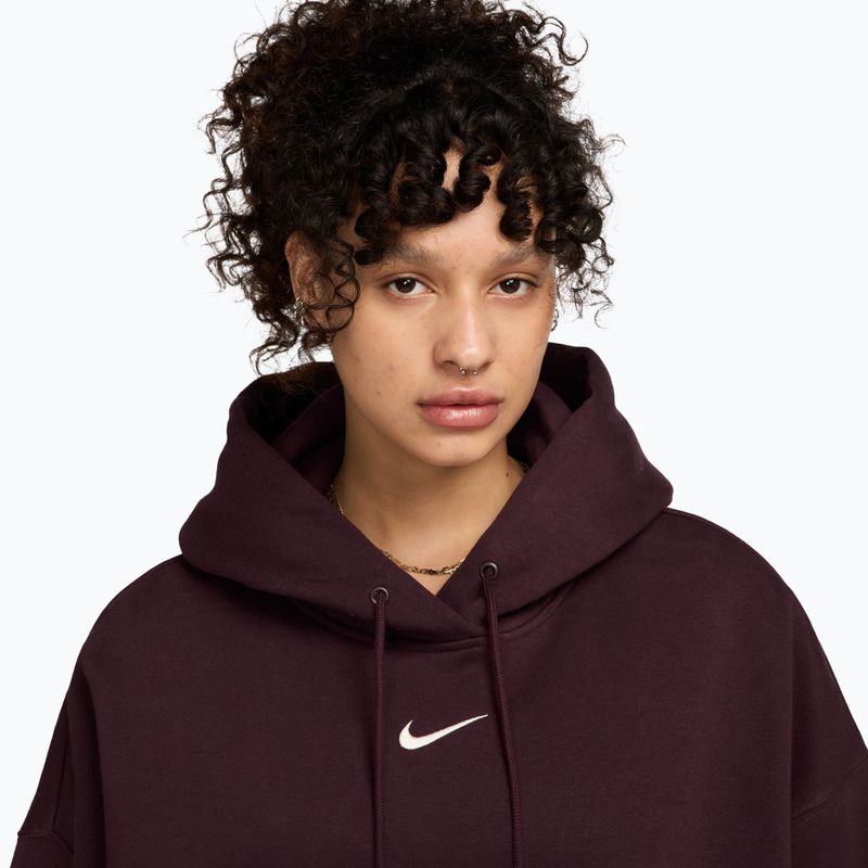 Bluza damska Nike Sportswear Phoenix Fleece Oversized burgundy crush/sail 3