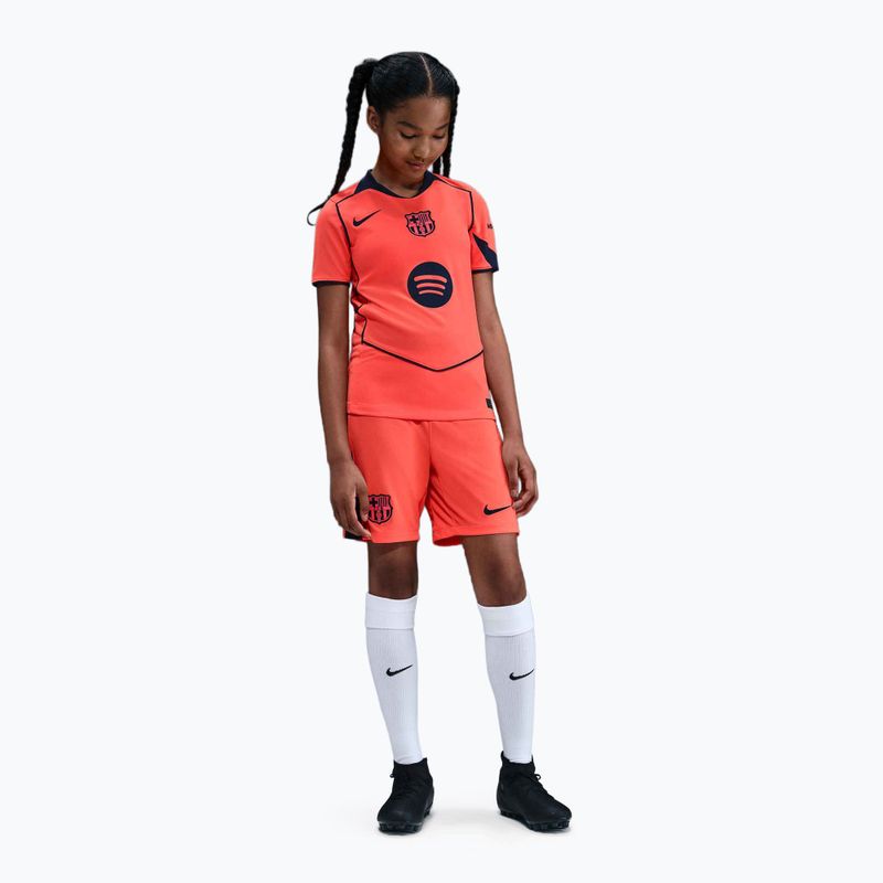 Koszulka piłkarska dziecięca Nike FC Barcelona 2025/26 Stadium Third Jr bright mango/midnight navy/midnight navy 4