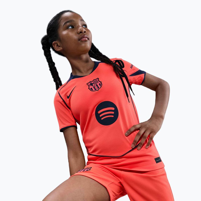 Koszulka piłkarska dziecięca Nike FC Barcelona 2025/26 Stadium Third Jr bright mango/midnight navy/midnight navy 6