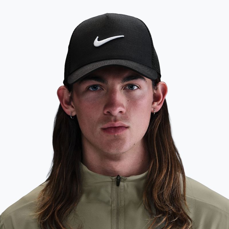 Czapka z daszkiem Nike Rise Structured Trucker black/black/white 7