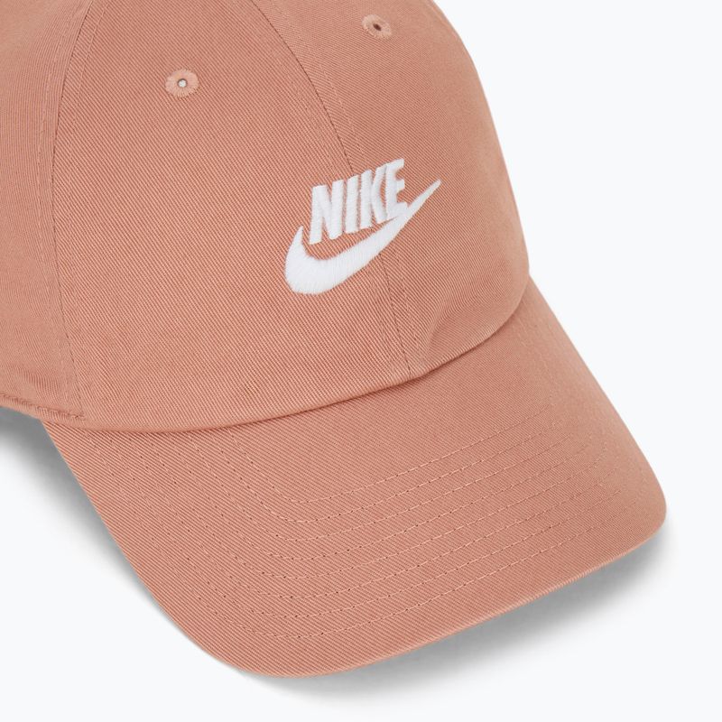 Czapka z daszkiem Nike Club Unstructured Futura Wash rose gold/white 3