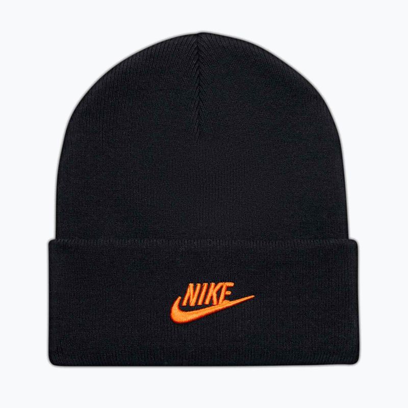Czapka zimowa dziecięca Nike Peak black/safety orange