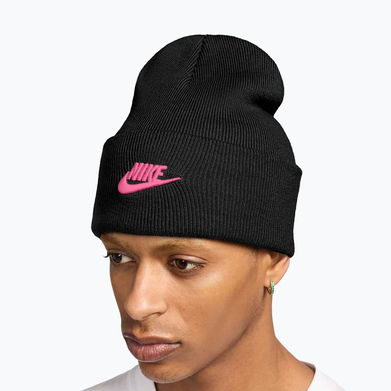 Czapka zimowa Nike Peak Futura Beanie black/pinksicle 2