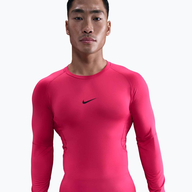 Longsleeve treningowy męski Nike Pro Dri-Fit Tight Fitness rush pink/black 4