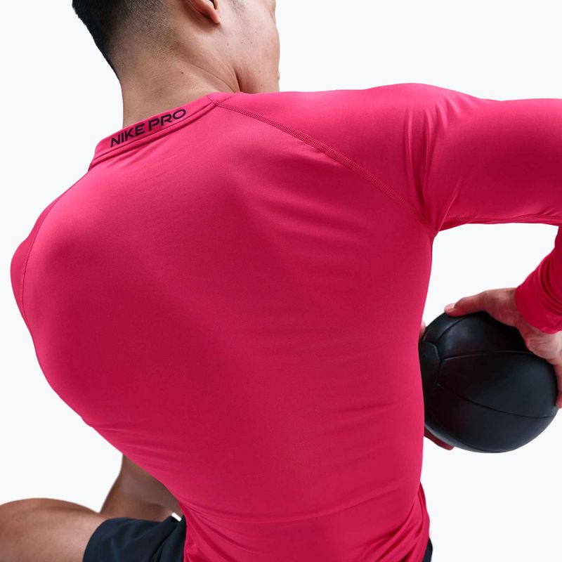 Longsleeve treningowy męski Nike Pro Dri-Fit Tight Fitness rush pink/black 5