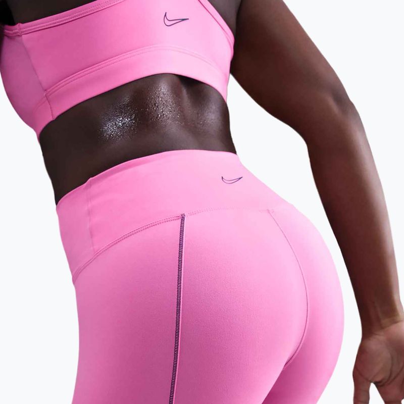 Legginsy damskie Nike One High-Waisted playful pink 6