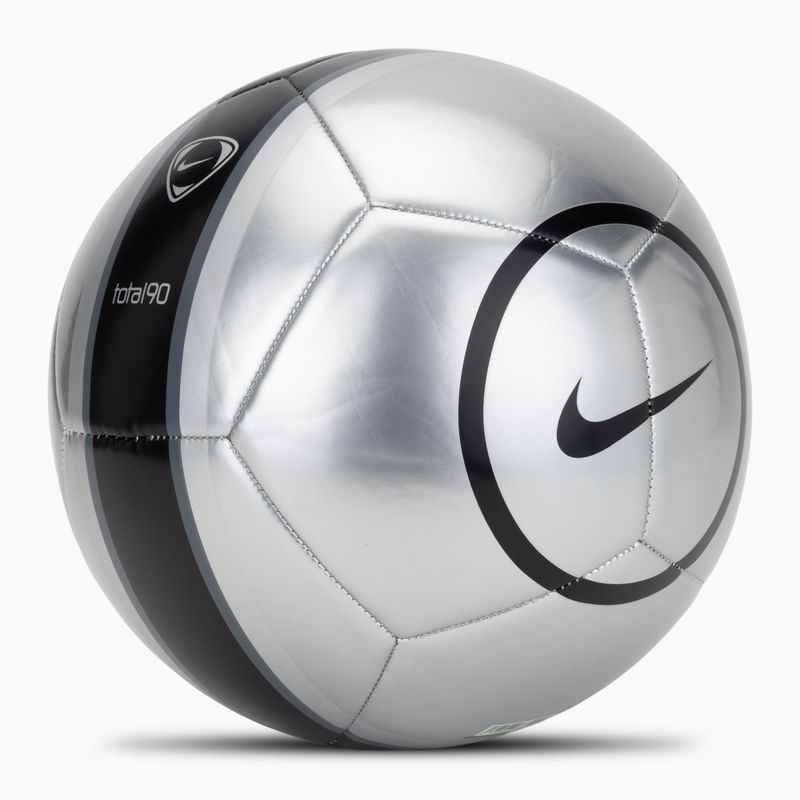 Piłka do piłki nożnej Nike Academy T90 Metallic '26 metallic silver/black/black rozmiar 5 2