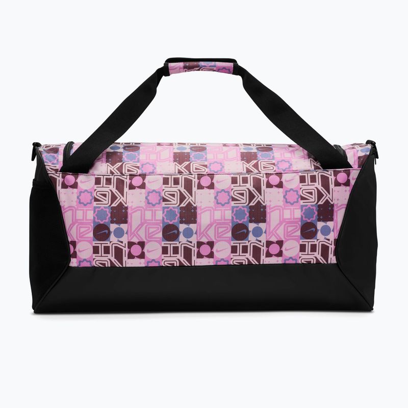 Torba treningowa Nike Brasilia 9.5 Aop 60 l black/pink foam/white 3