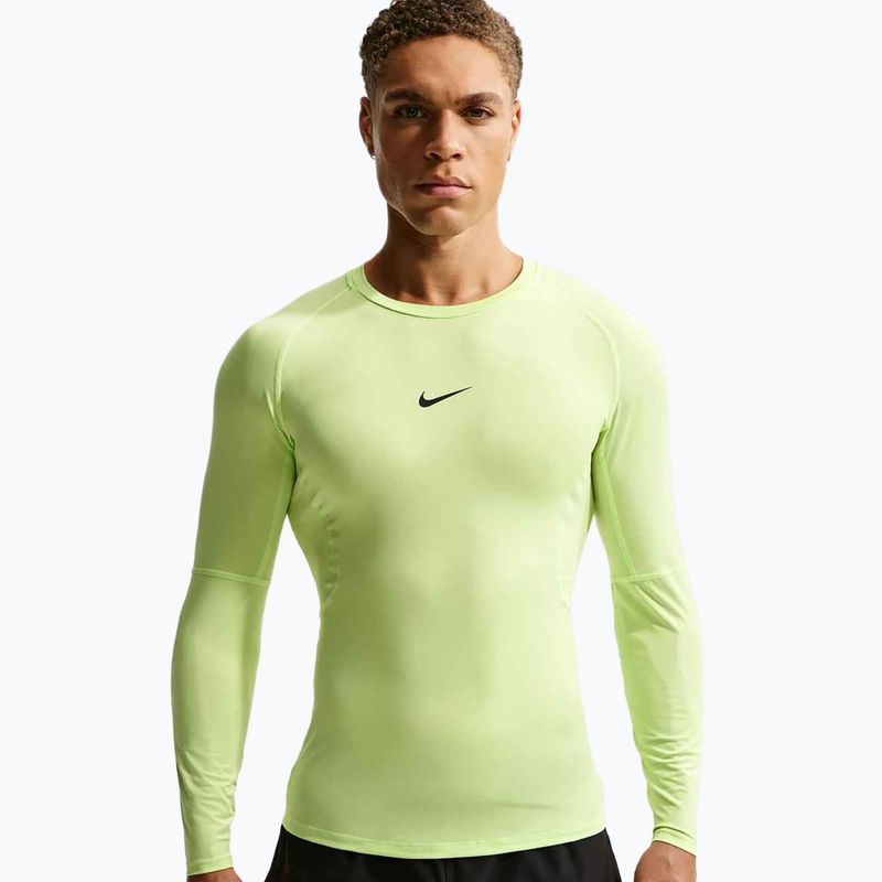 Longsleeve treningowy męski Nike Pro Dri-Fit Tight Fitness light liquid lime/black 4