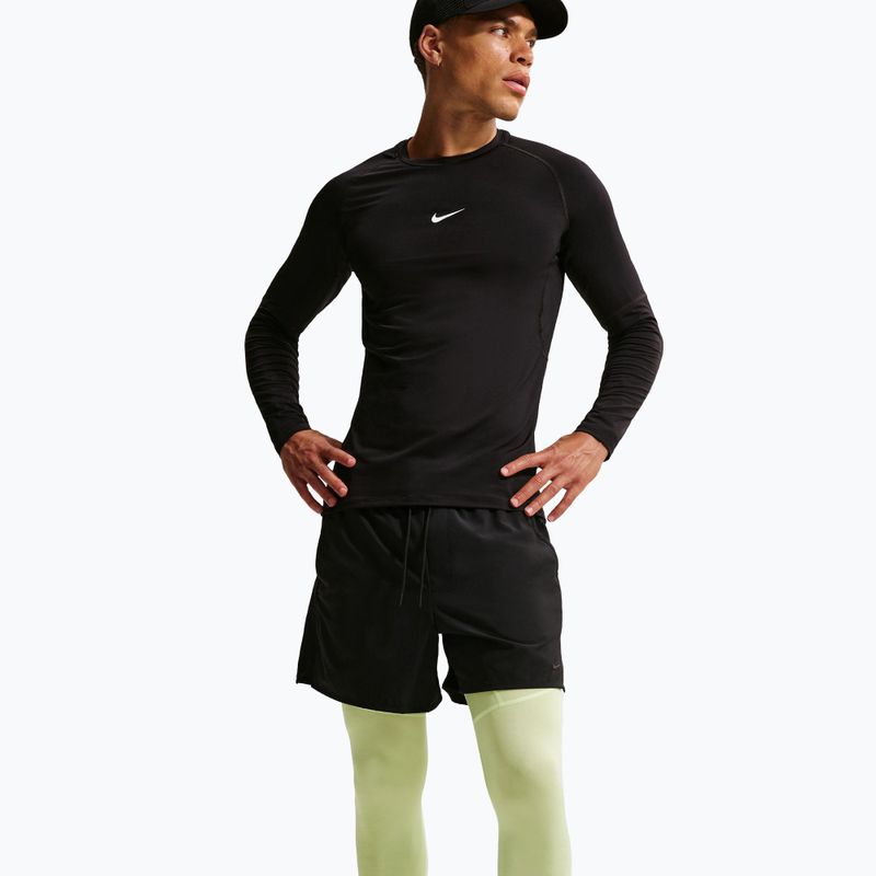 Legginsy treningowe męskie Nike Pro Dri-Fit Tight Fitness light liquid lime/black 5