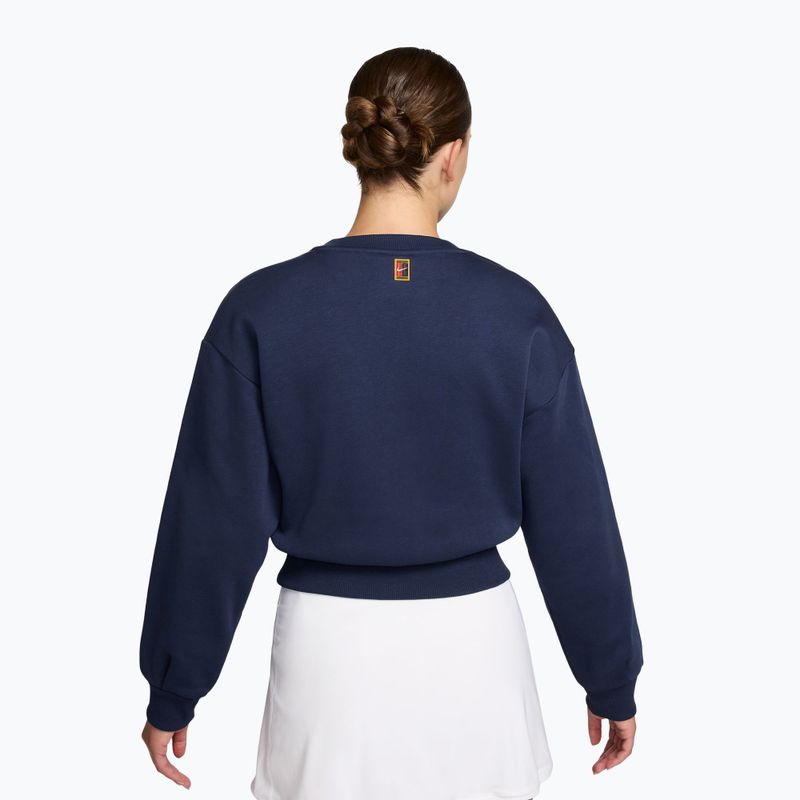 Bluza damska Nike Court Collection French Terry Crew Neck midnight navy/sail 2