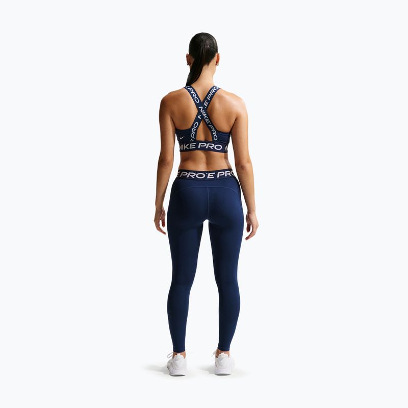 Legginsy damskie Nike Pro Mid-Rise Full midnight navy/white 3