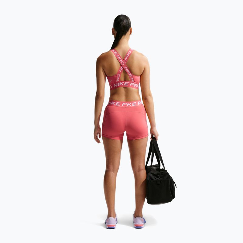 Spodenki damskie Nike Pro Mid-Rise Biker 3" sea coral/white 3