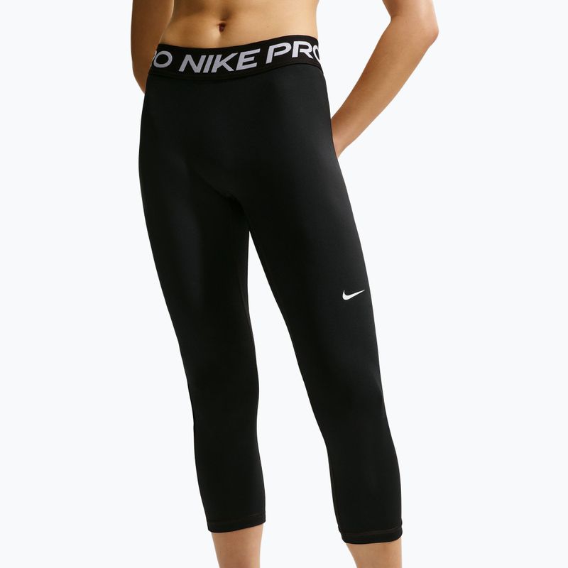 Legginsy damskie Nike Pro Mid-Rise Crop black/white
