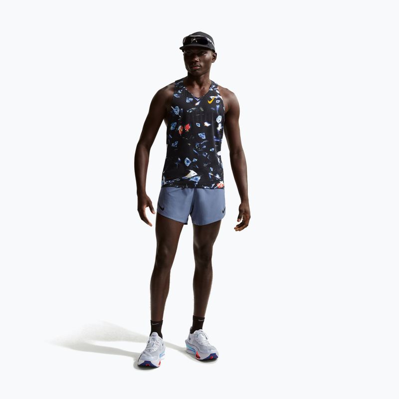 Koszulka do biegania męska Nike AeroSwift Dri-Fit ADV Singlet black/laser orange 2