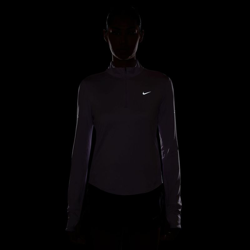 Longsleeve do biegania damski Nike Swift Dri-Fit UV 1/4-Zip violet mist 4