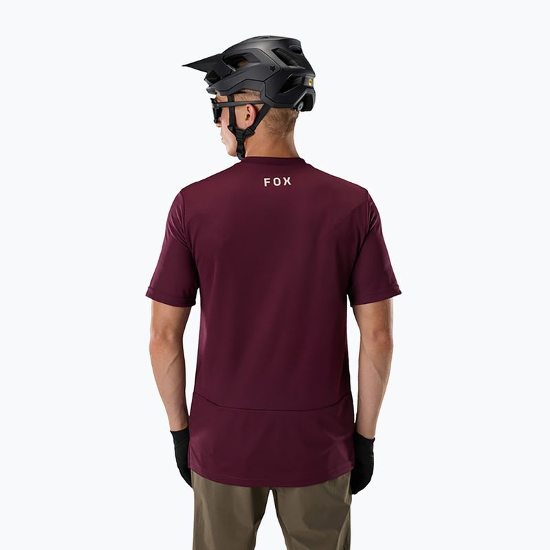 Koszulka rowerowa męska Fox Racing Ranger Fox Head SS dark maroon 2