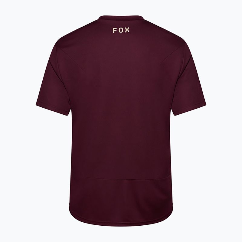 Koszulka rowerowa męska Fox Racing Ranger Fox Head SS dark maroon 6