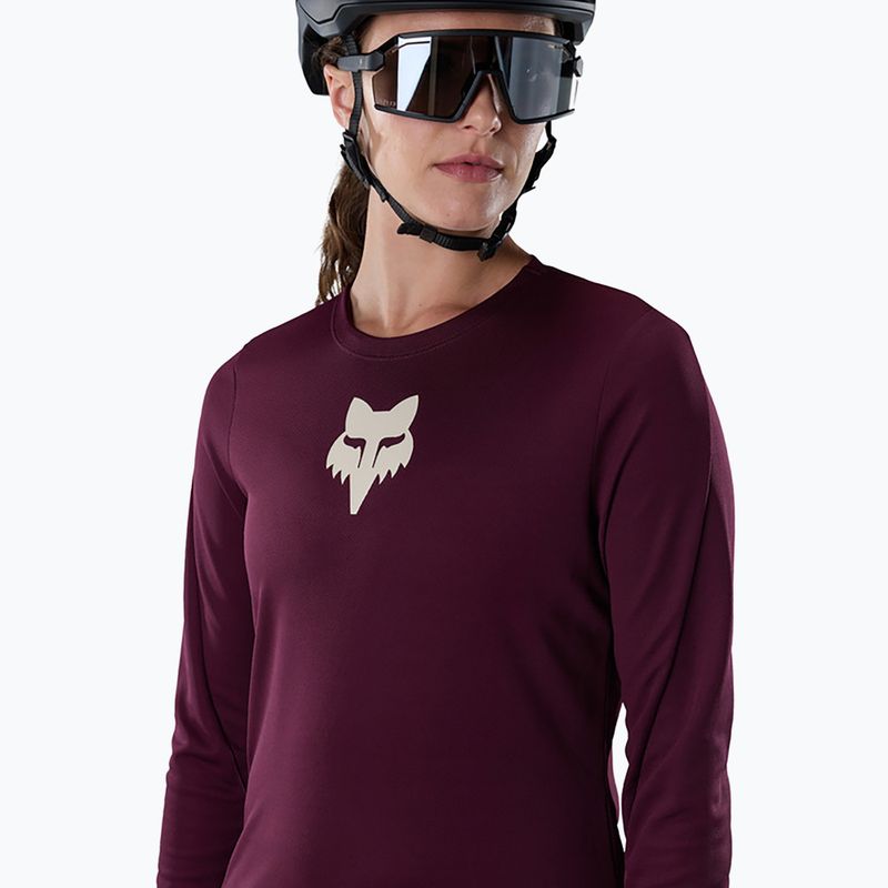 Longsleeve rowerowy damski Fox Racing Ranger Fox Head LS dark maroon 3