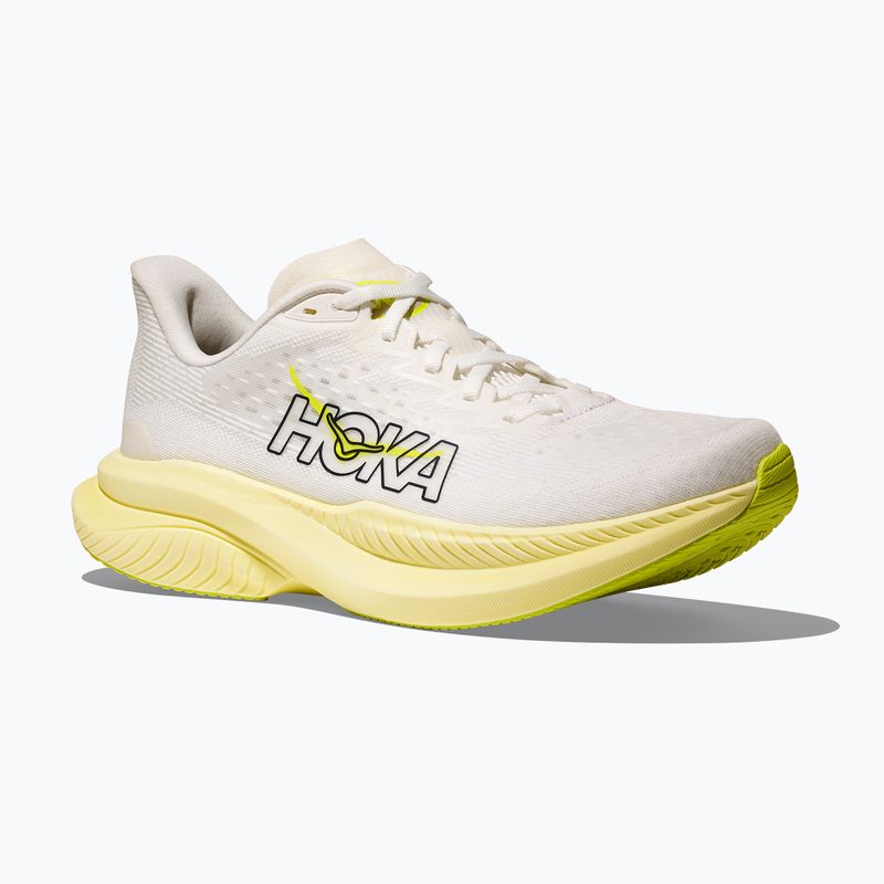 Buty do biegania damskie HOKA Mach 6 white/neon hoka citrus