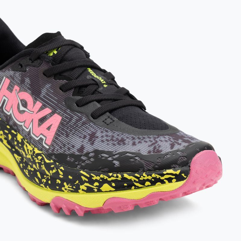 Buty do biegania damskie HOKA Speedgoat 6 black/neon rose 7