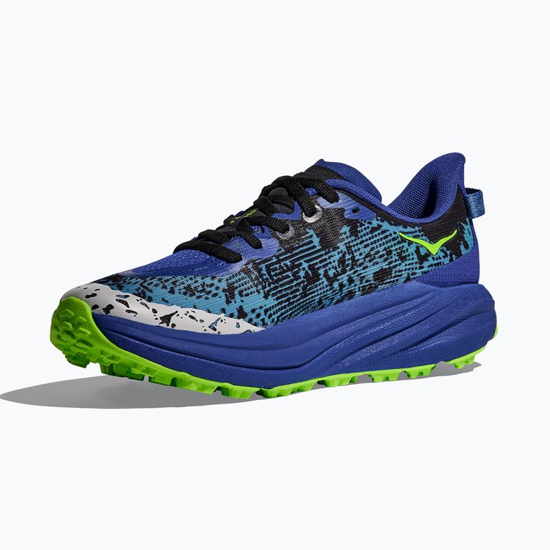 Buty do biegania dziecięce HOKA Speedgoat 6 night sky/neon lime 4