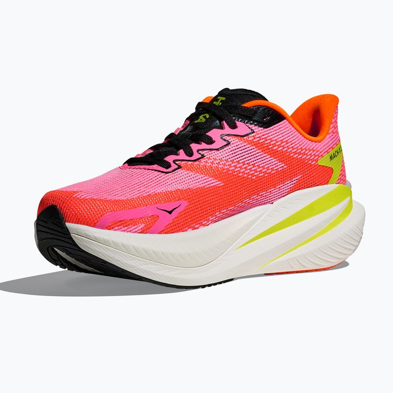 Buty do biegania damskie Hoka Mach X 3 neon rose/neon tangerine 4