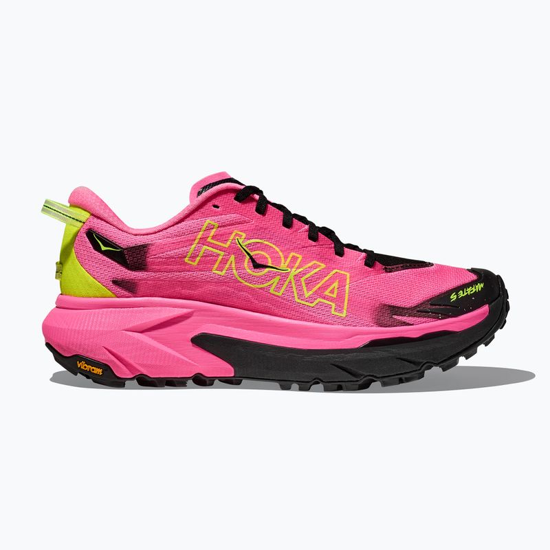 Buty do biegania męskie HOKA Mafate 5 neon rose/black 2