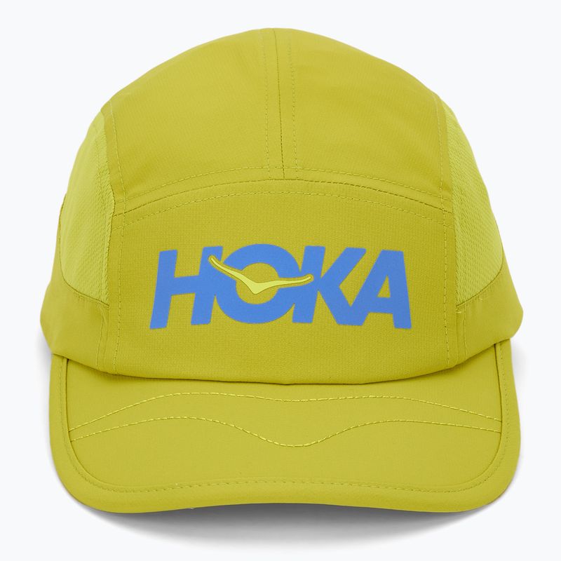 Czapka z daszkiem HOKA Run pea green 2
