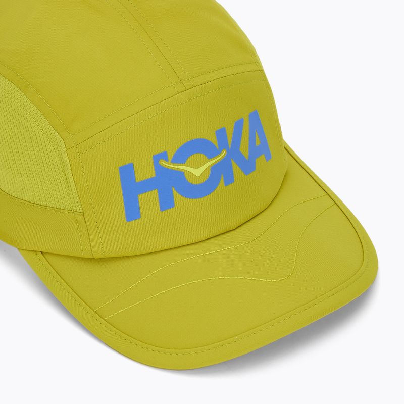 Czapka z daszkiem HOKA Run pea green 3