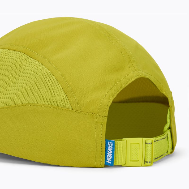 Czapka z daszkiem HOKA Run pea green 4