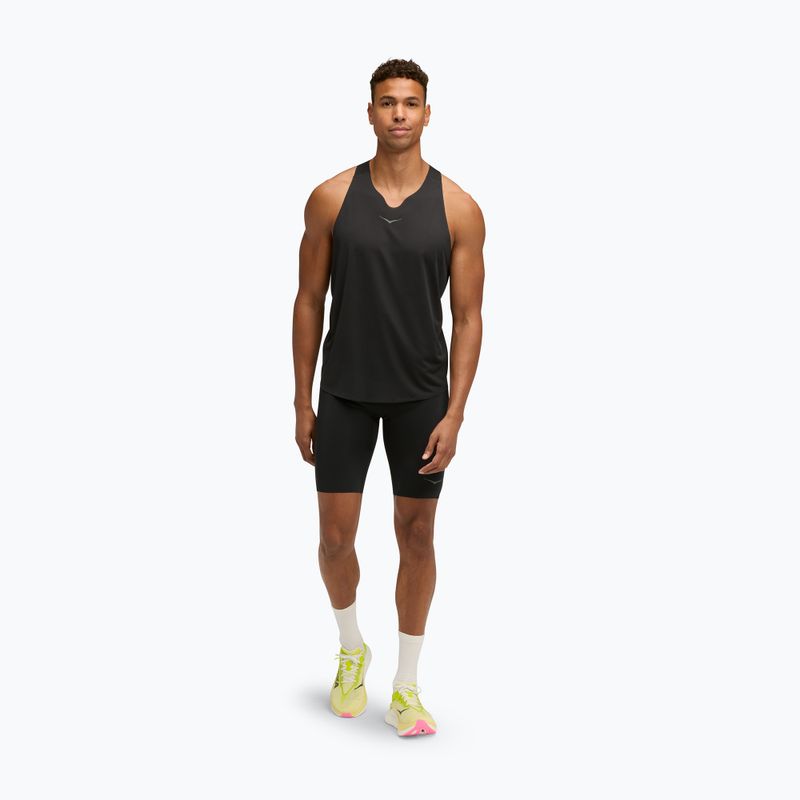 Koszulka do biegania męska HOKA Race Singlet hoka black 2