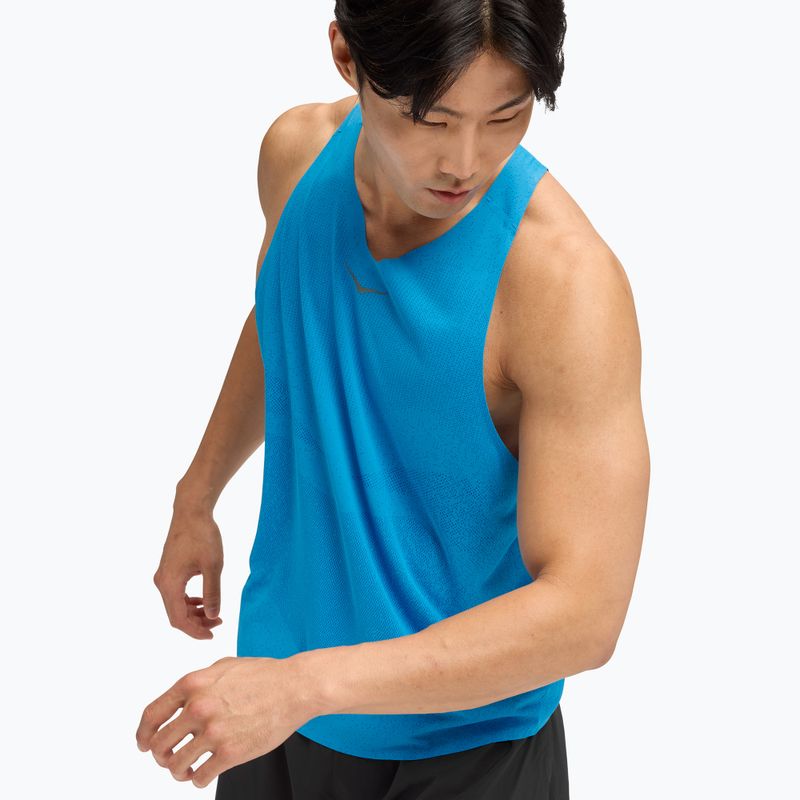 Koszulka do biegania męska HOKA Race Singlet hoka blue 4