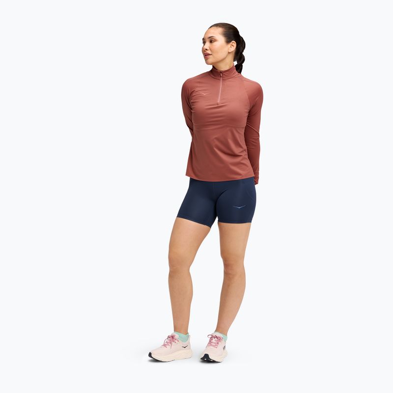 Bluza do biegania damska HOKA GlideTech Quarter Zip rouge 2