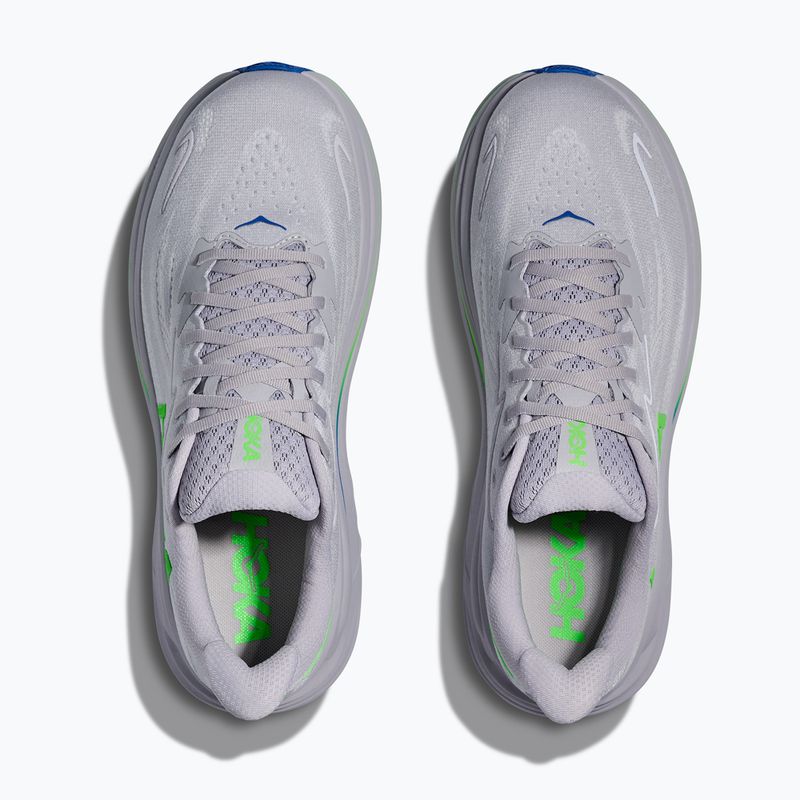 Buty do biegania męskie HOKA Clifton 10 ash grey/neon green 7