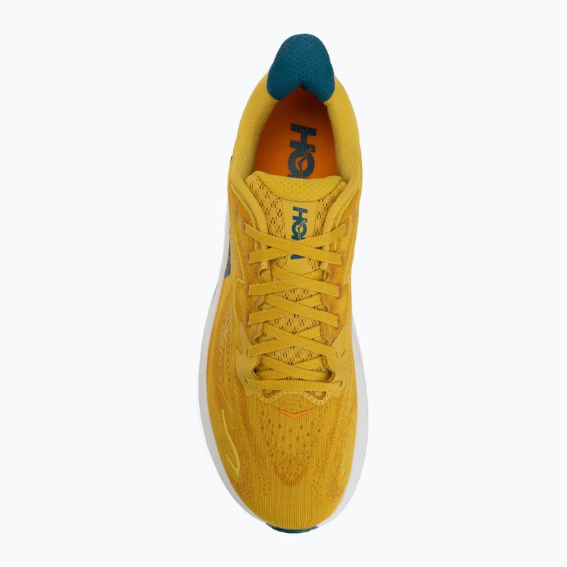 Buty do biegania męskie HOKA Clifton 10 yellow gold/tidal wave 5