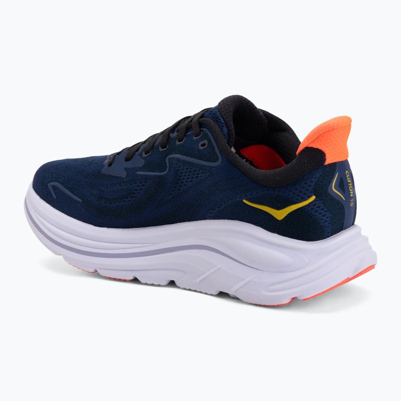 Buty do biegania damskie HOKA Clifton 10 midnight blue/starlight glow 3