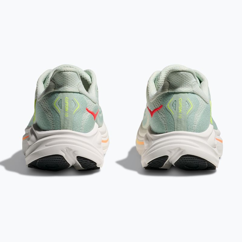 Buty do biegania damskie HOKA Clifton 10 sea glass/neon flame 6