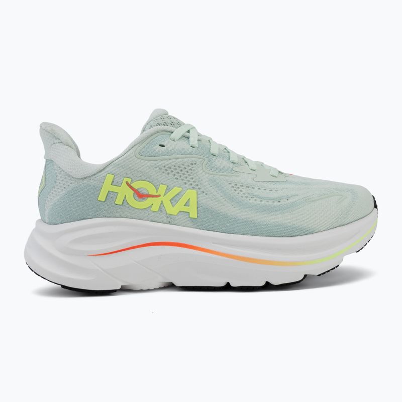 Buty do biegania damskie HOKA Clifton 10 sea glass/neon flame 2
