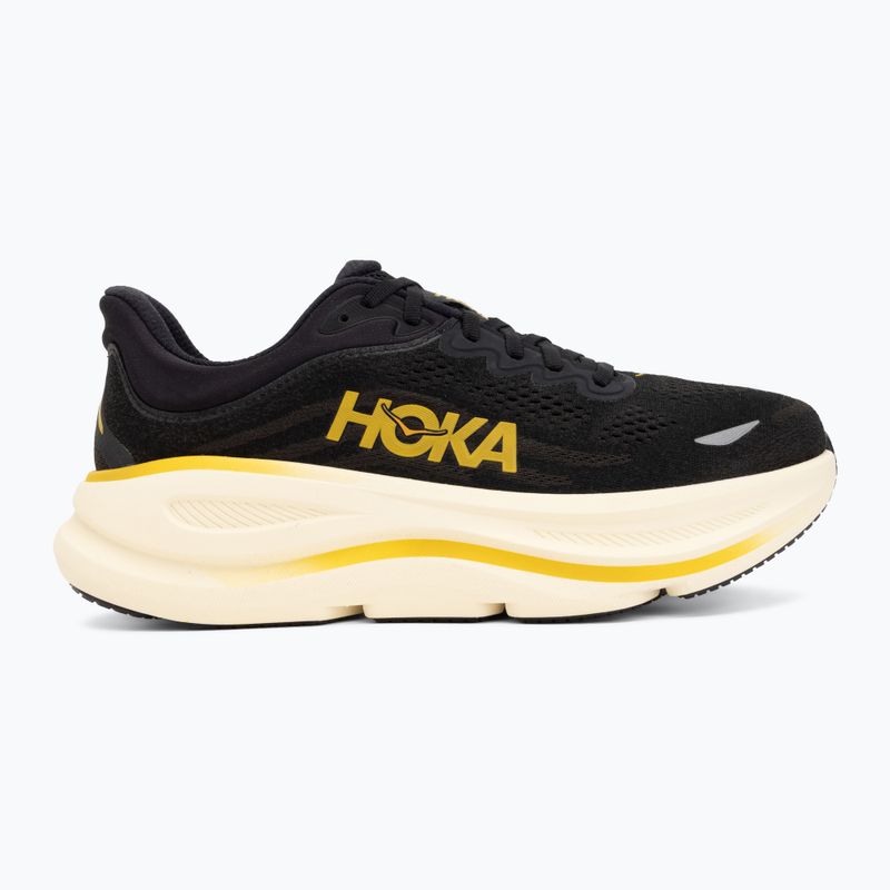 Buty do biegania męskie HOKA Bondi 9 carbon black/yellow gold 2
