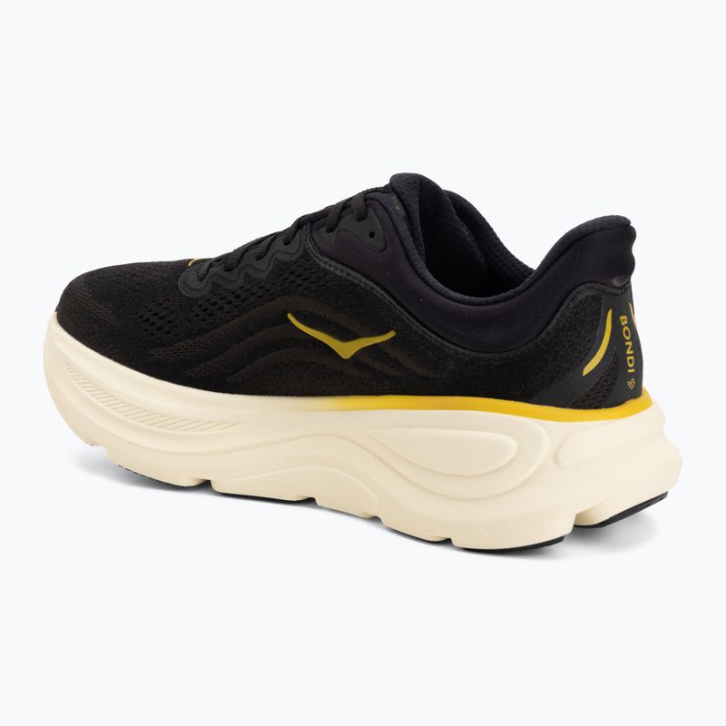 Buty do biegania męskie HOKA Bondi 9 carbon black/yellow gold 3