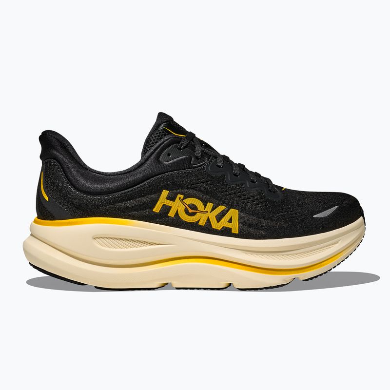 Buty do biegania męskie Hoka Bondi 9 carbon black/yellow gold 2