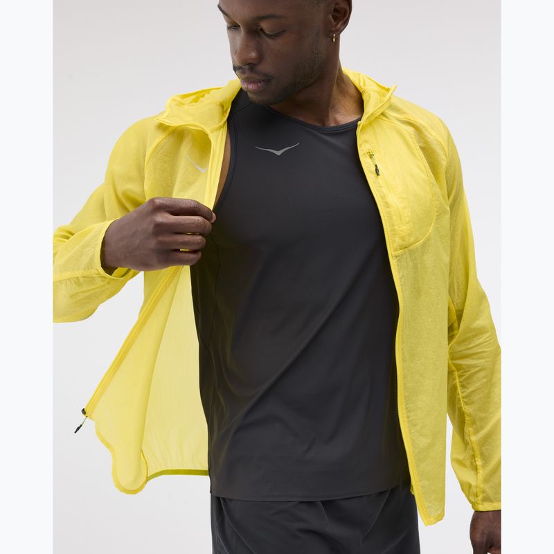 Kurtka do biegania męska HOKA Skyflow neon hoka citrus 4