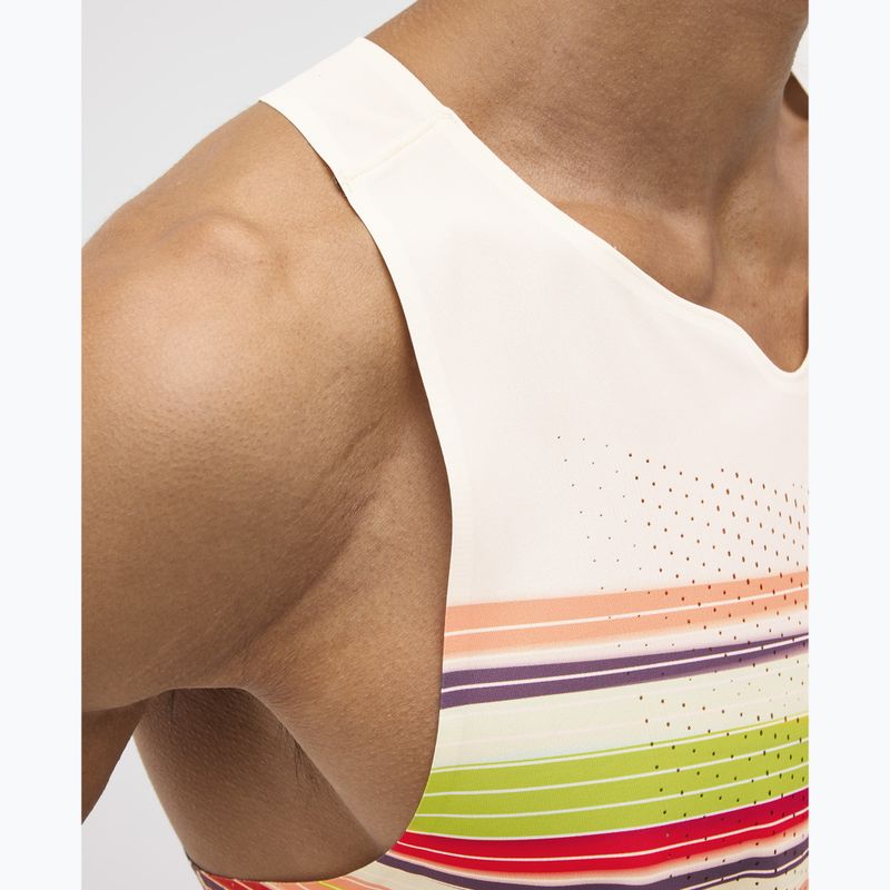 Koszulka do biegania męska HOKA Race Day Singlet alabaster flare 7