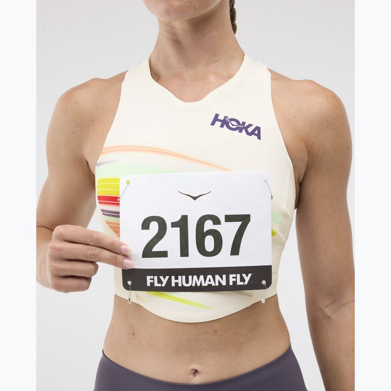 Top treningowy HOKA Race Day Crop alabaster flare 9